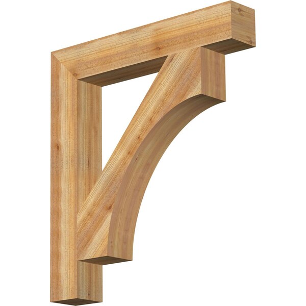 Ekena Millwork Westlake Block Rough Sawn Bracket, Western Red Cedar, 6"W x 38"D x 42"H BKT06X38X42WTL05RWR - main